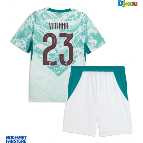 Portugal Vitinha #23 Gostujuci Dres za djecu SP 2026 Kratak Rukav (+ Kratke hlače)